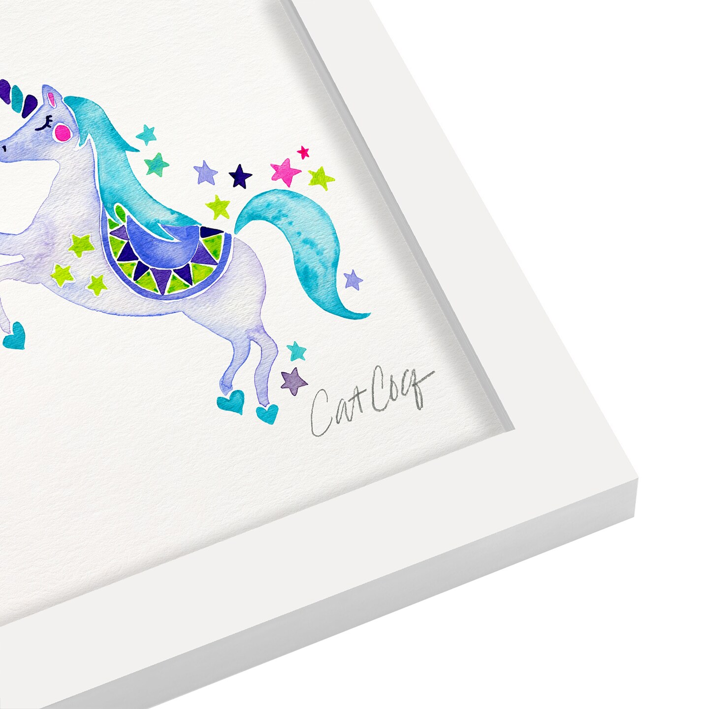 Pastel Unicorns by Cat Coquillette Frame  - Americanflat