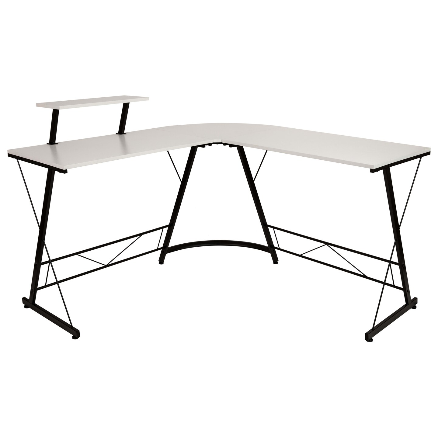 Emma and Oliver L-Shaped Computer Desk, Gaming Desk, Home Office Desk, Frame