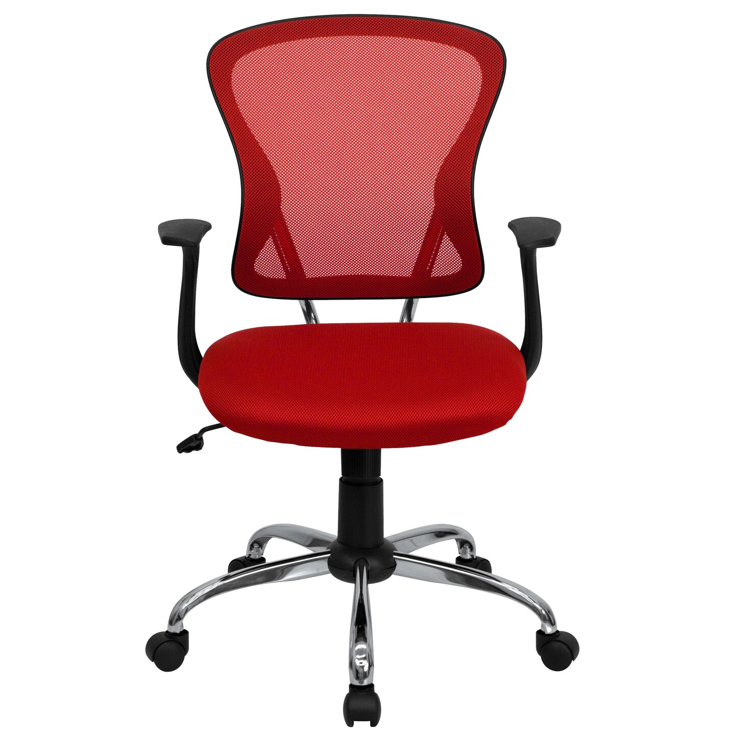 Emma and Oliver Mid-Back Mesh Swivel Task Office Chair with Chrome Base and Arms