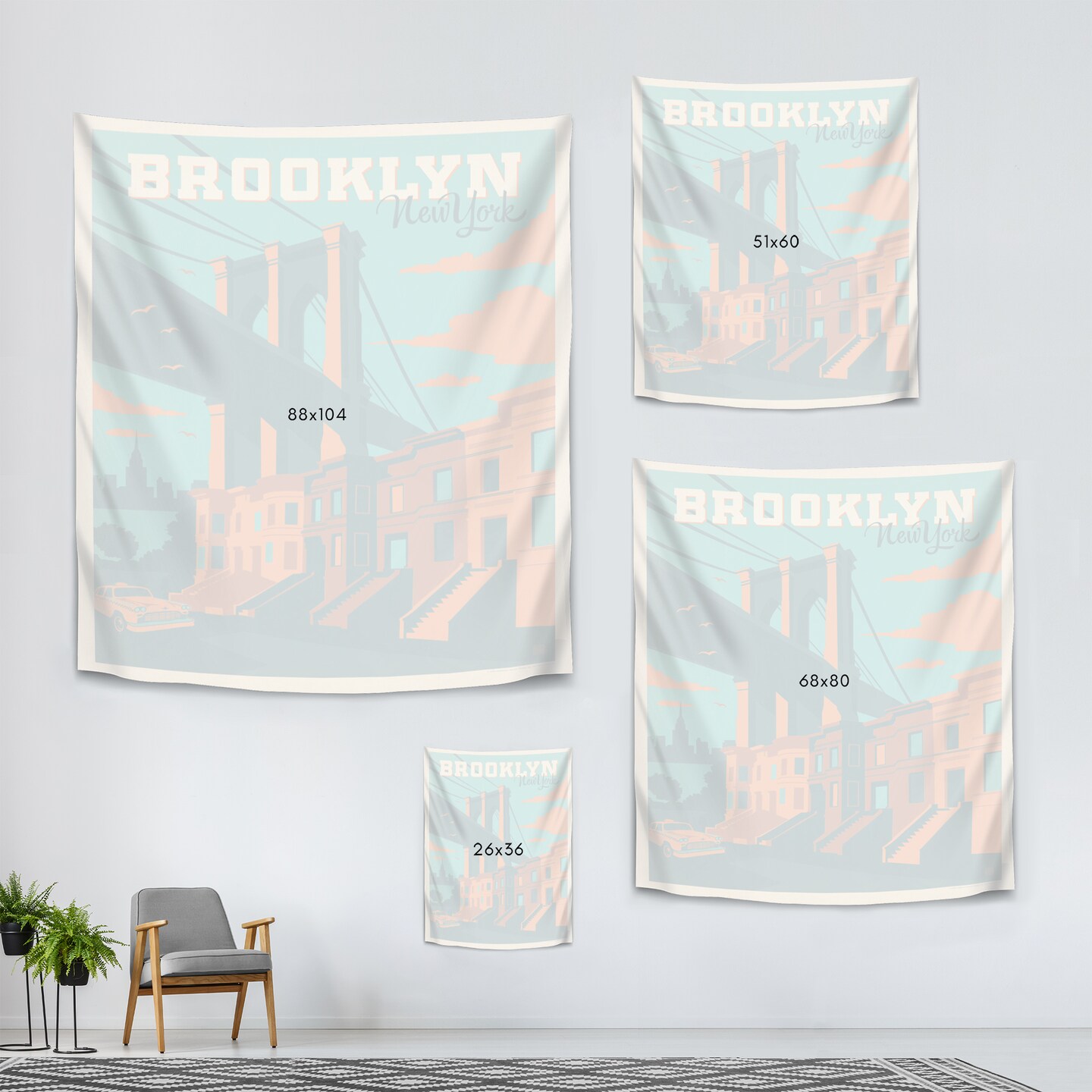 Asa Nyc Brooklyn by Anderson Design Group  Wall Tapestry - Americanflat