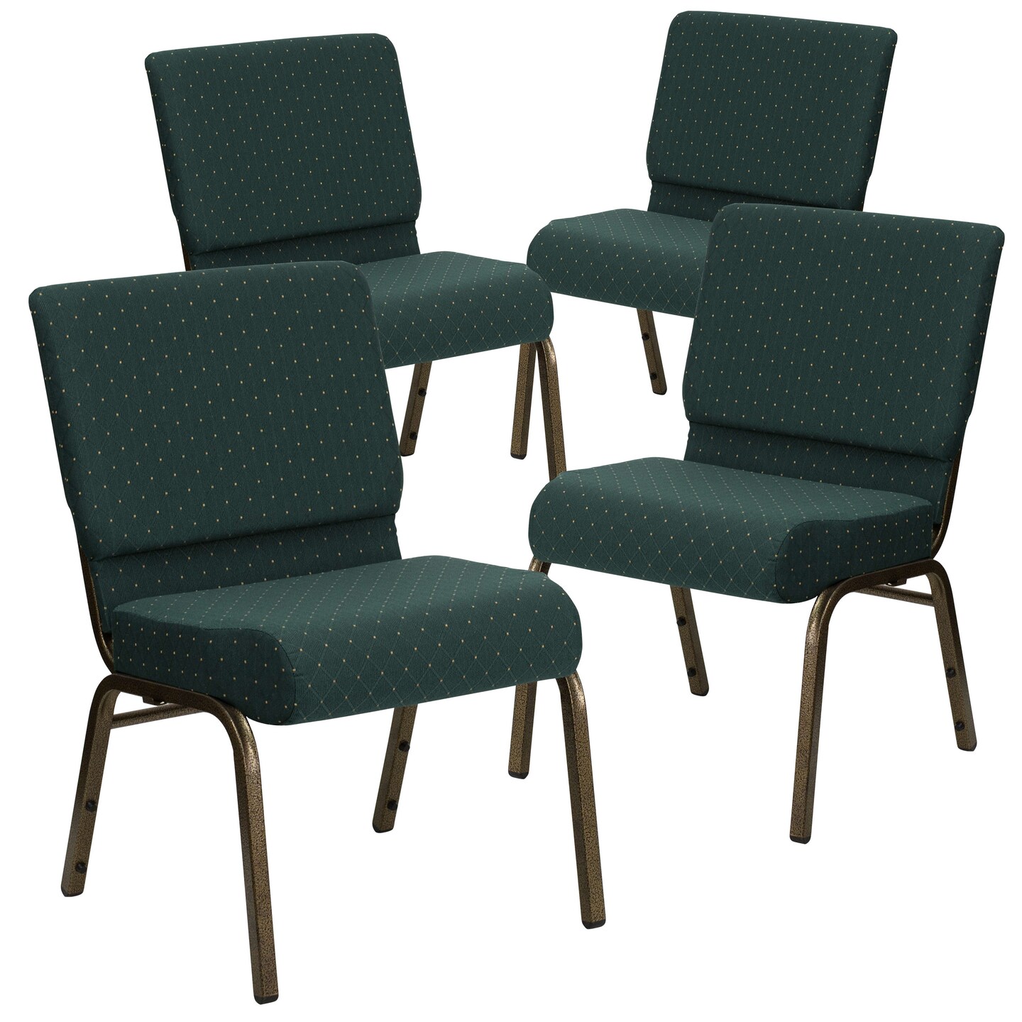 Emma and Oliver 4 Pack 21&#x27;&#x27;W Stacking Church Chair