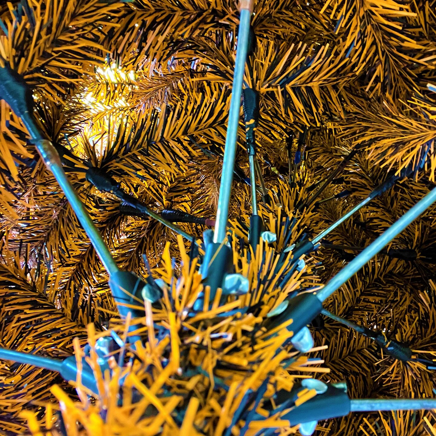 Tree Buddees Black and Orange Halloween / Fall Colored Christmas Tree 6 Feet Tall