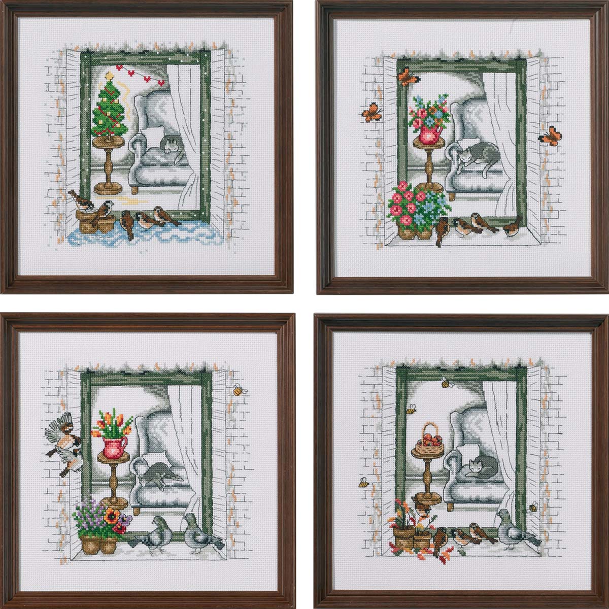 Permin Seasonal Windows Counted CrossStitch Kit Michaels