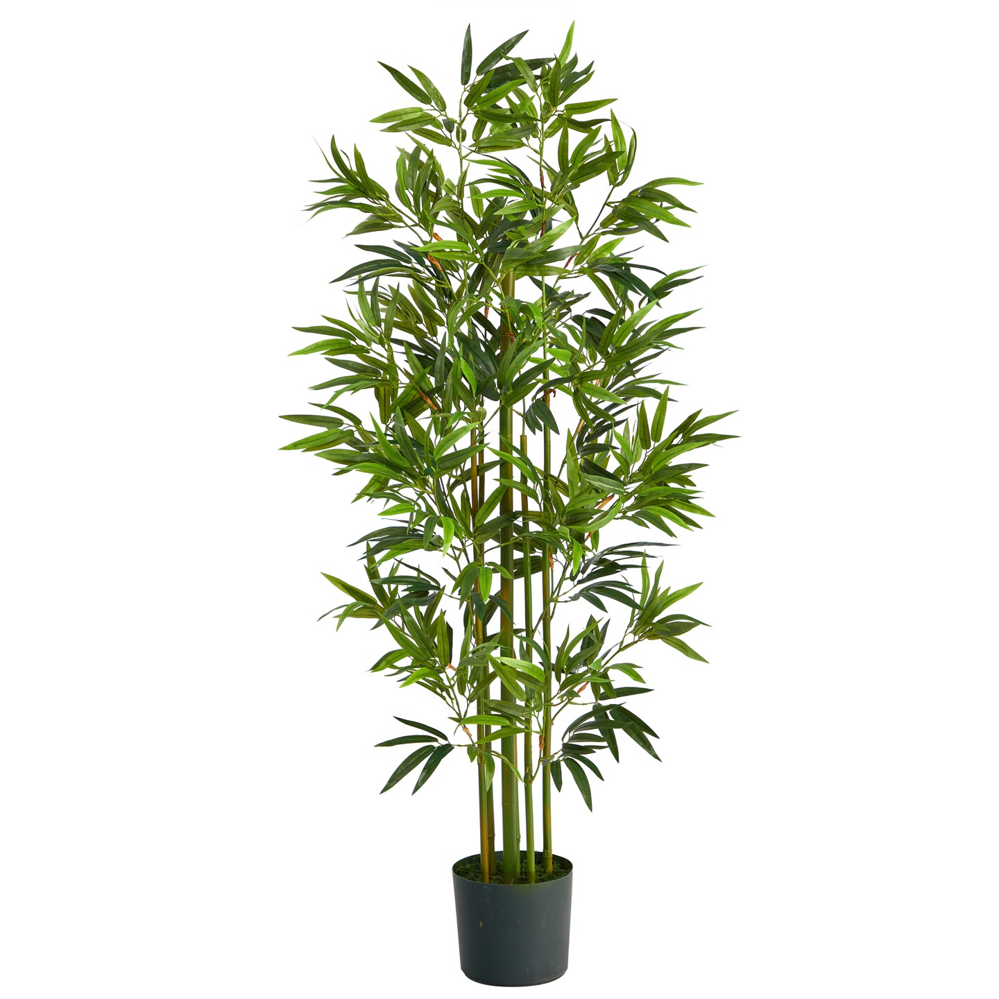 Nearly Natural Artificial Bamboo Tree in Black Pot - 5&#x27;