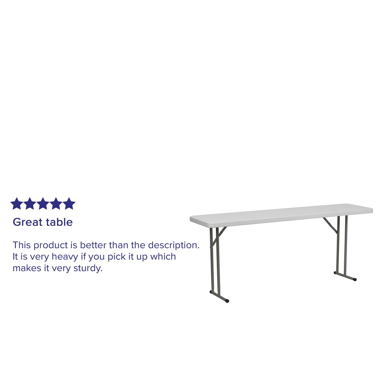 Emma and Oliver 6-Foot Plastic Folding Training Table