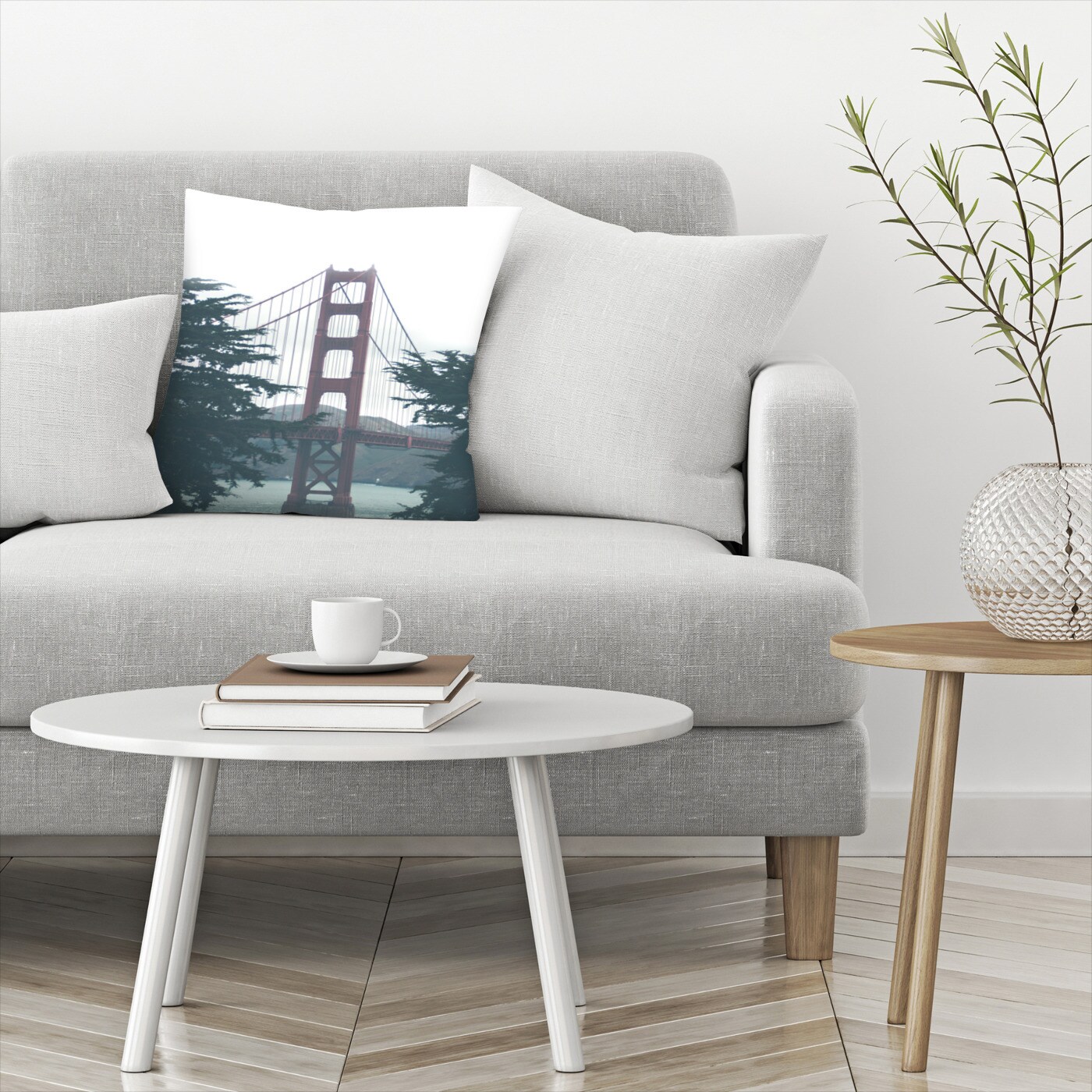 San Francisco Golden Gate Throw Pillow Americanflat Decorative Pillow