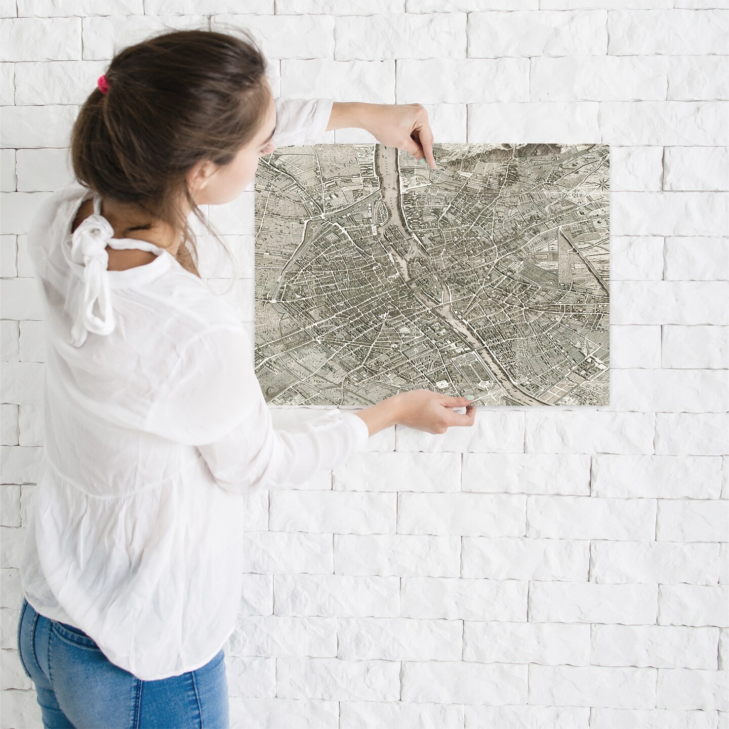 Map Paris by Chaos &#x26; Wonder Design  Poster Art Print - Americanflat
