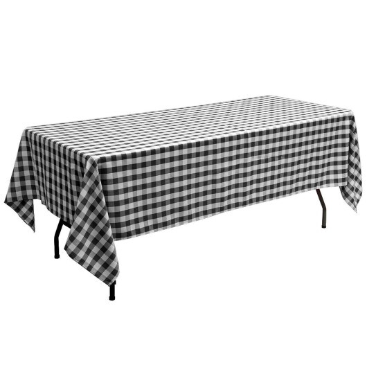 Set of 10 Rectangular Polyester Tablecloths for Dining, Picnic and Party Tables