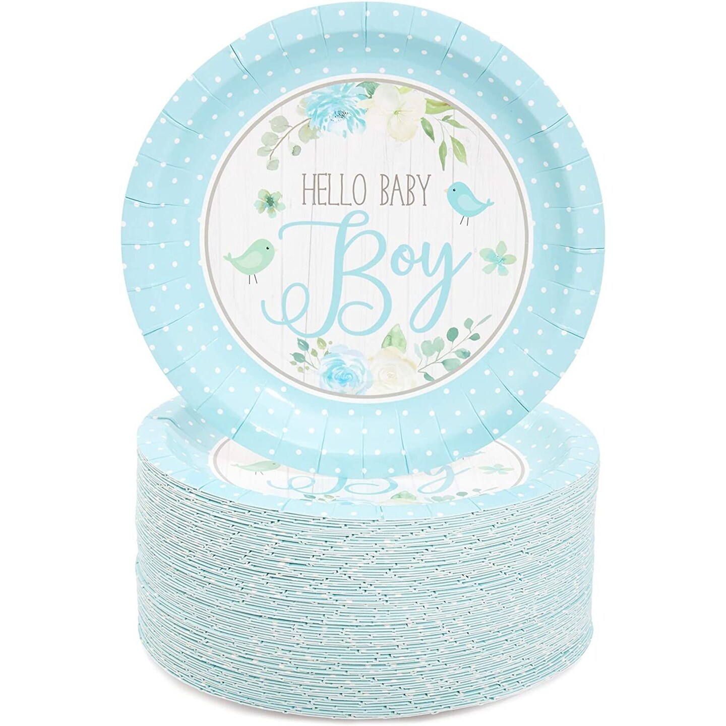 Baby boy best sale paper plates