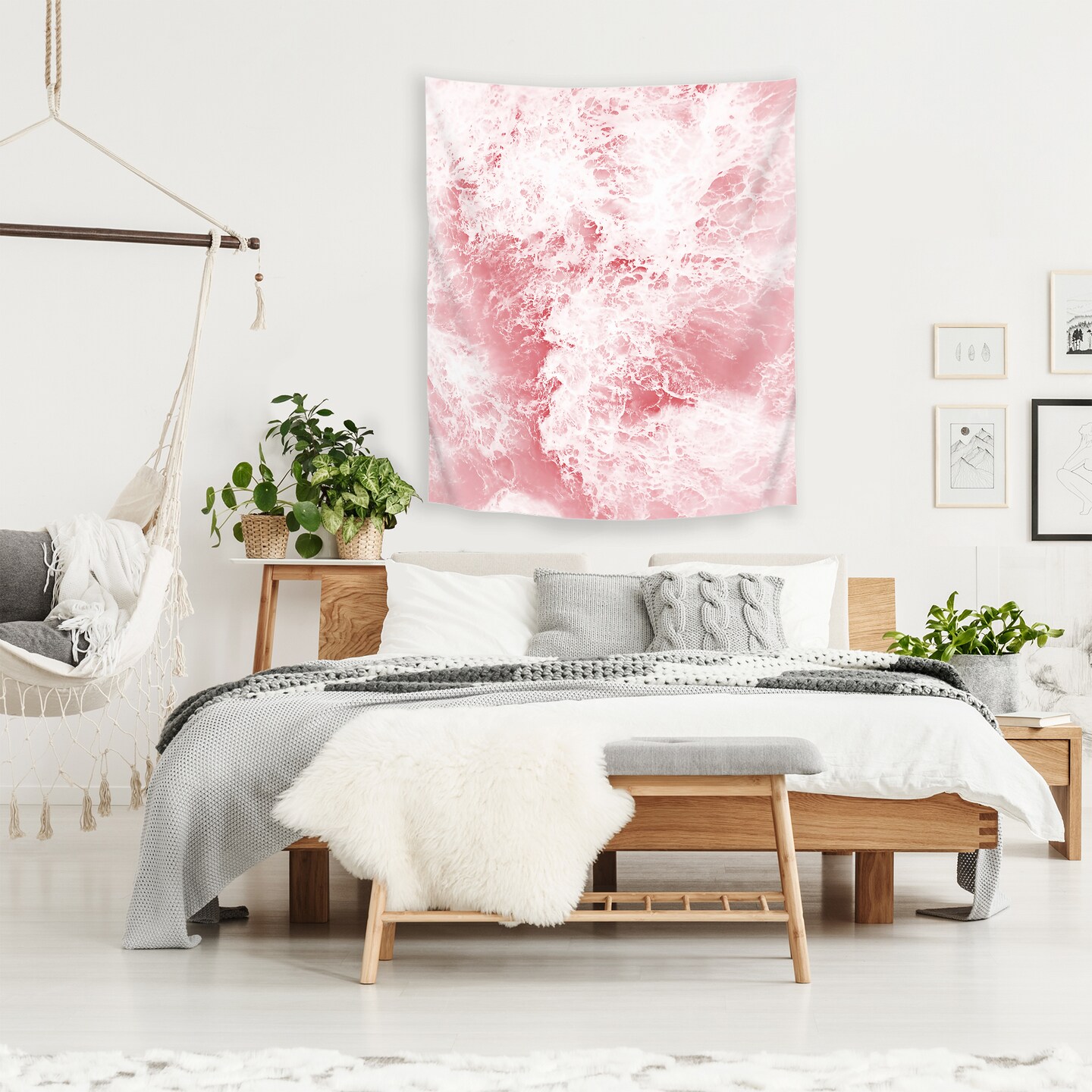 Pink Ocean by Sisi and Seb  Wall Tapestry - Americanflat