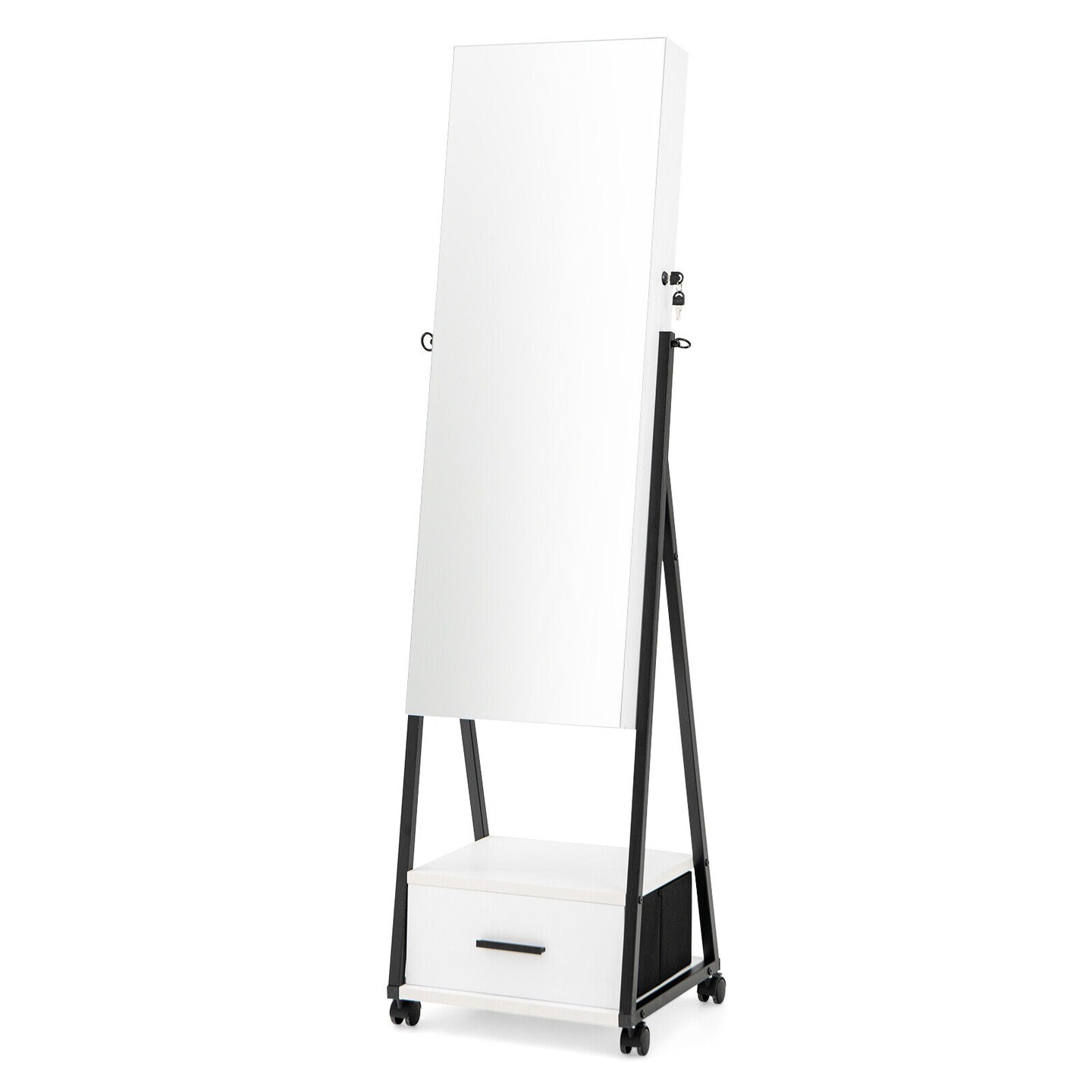 Jewelry Cabinet with Full Length Mirror