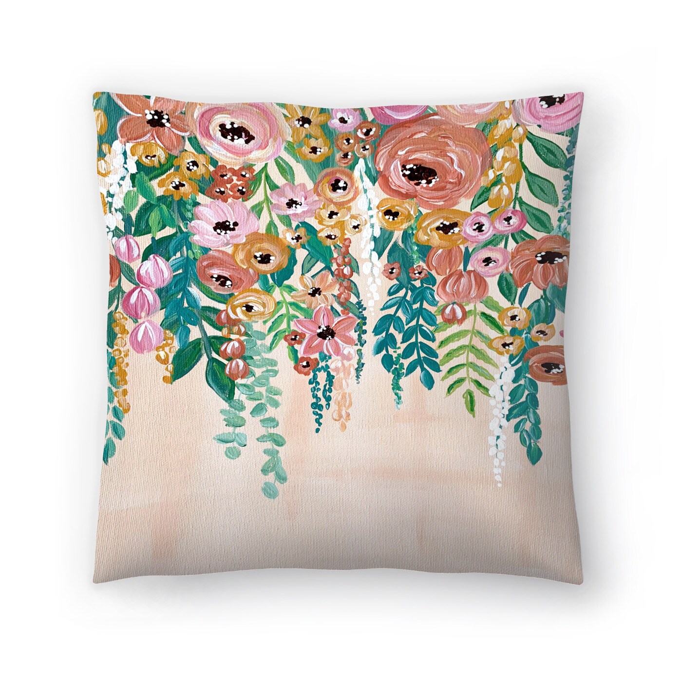 Hanging Flowers Throw Pillow By Elyse Burns Americanflat Decorative Pillow