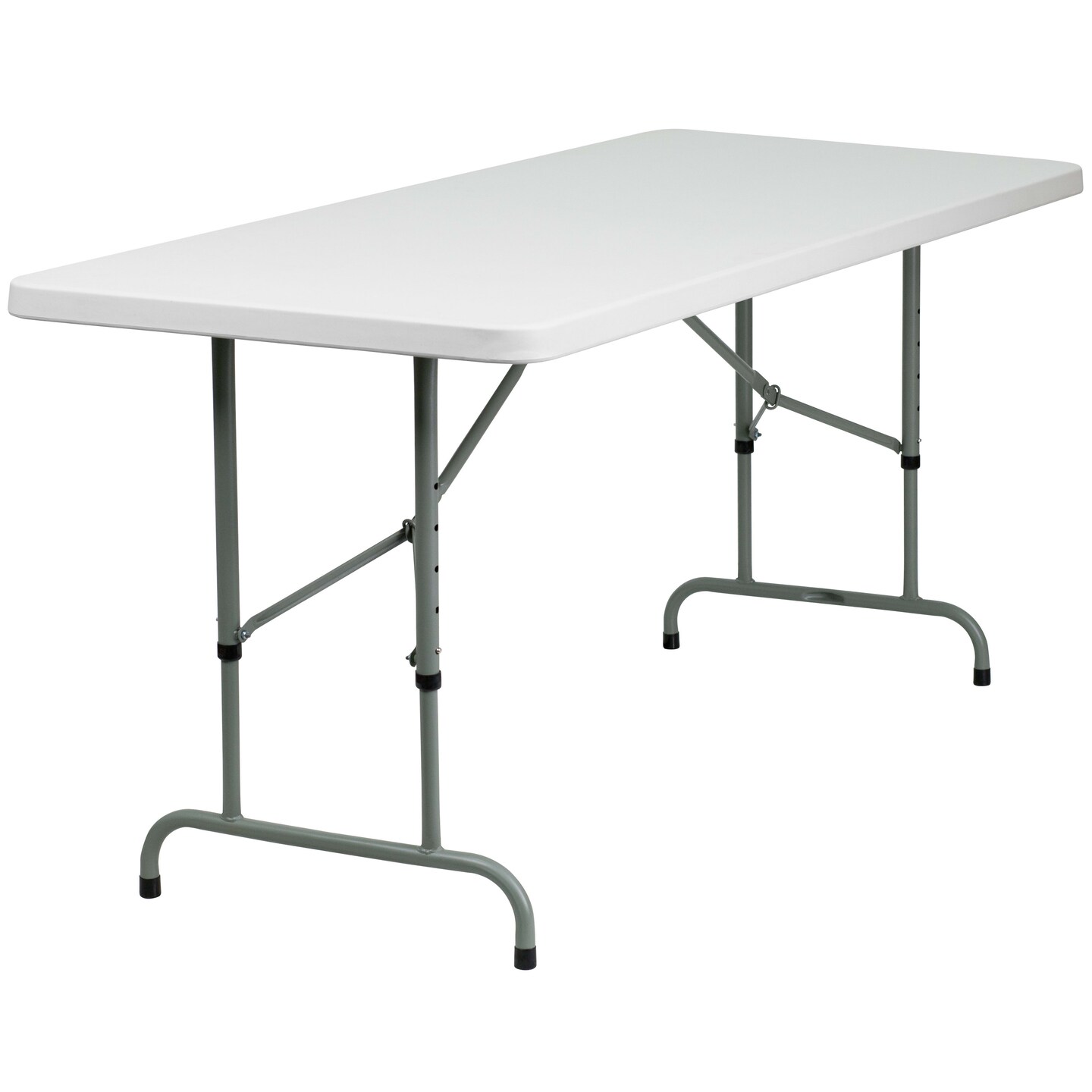 Emma and Oliver 6-Foot Height Adjustable Plastic Folding Table