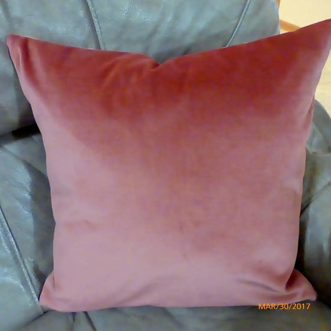 Dark Coral velvet pillow cover Velvet pillow cover MakerPlace by