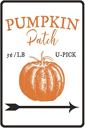 New Metal Sign Aluminum Sign Pumpkin Patch Sign Decor Easter Lover Fall Sign for Outdoor &#x26; Indoor 12&#x22; x 8&#x22;