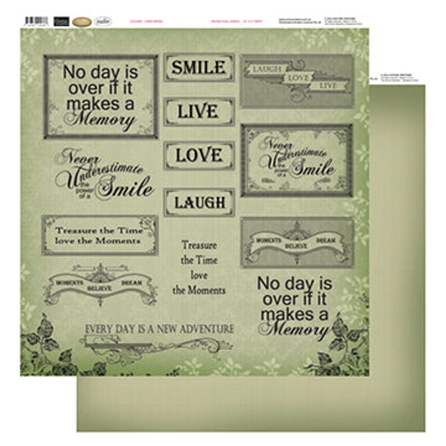 Love Word Scrapbook Paper - 12 x 12