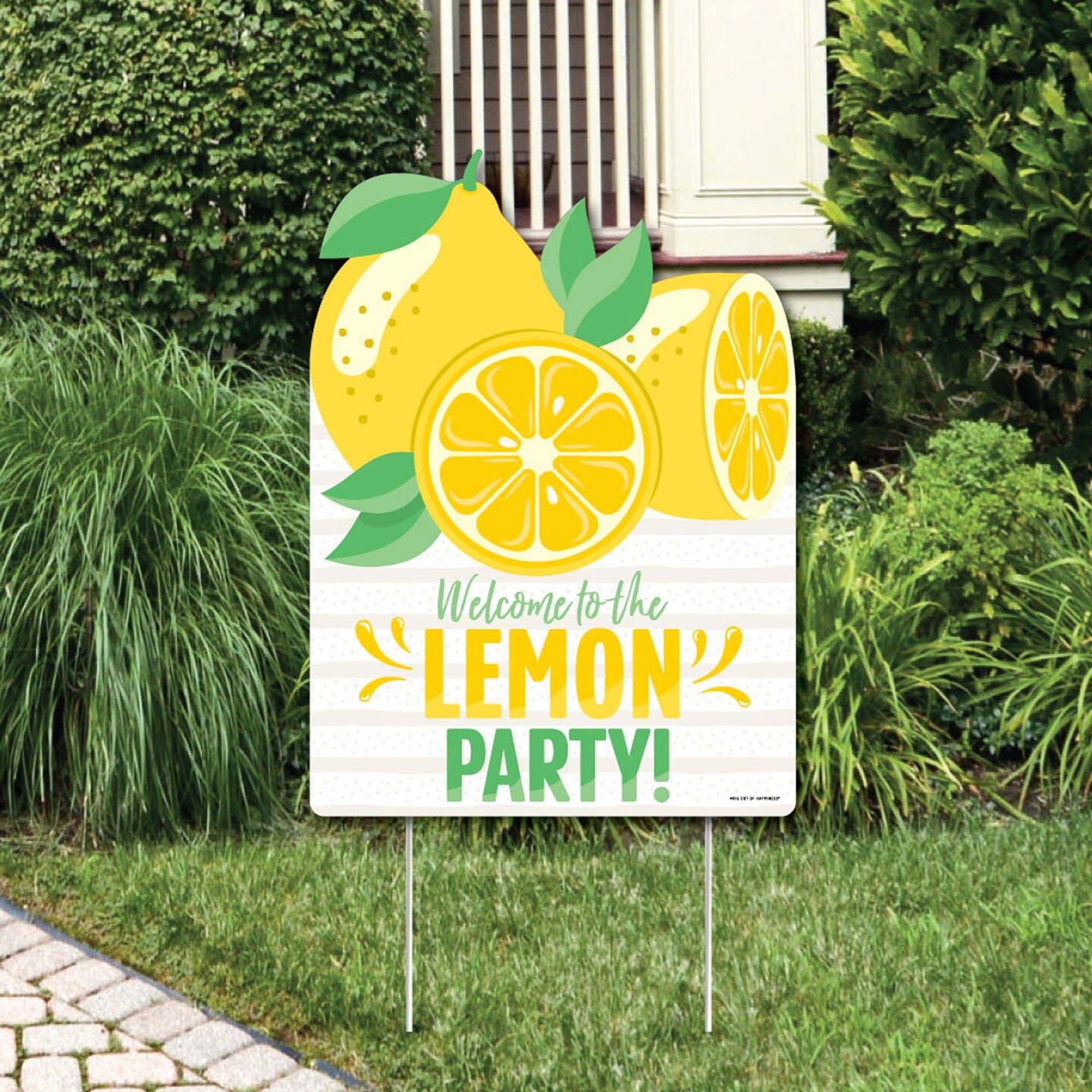Big Dot of Happiness So Fresh - Lemon - Party Decorations - Citrus Lemonade Party Welcome Yard Sign