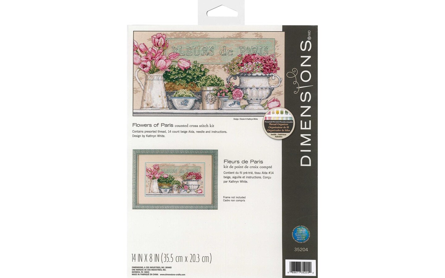 Dimensions Cross Stitch Kit 14x8 Flower Of Paris Michaels dimensions-cross-stitch-kit-14x8-flower-of-paris-michaels
