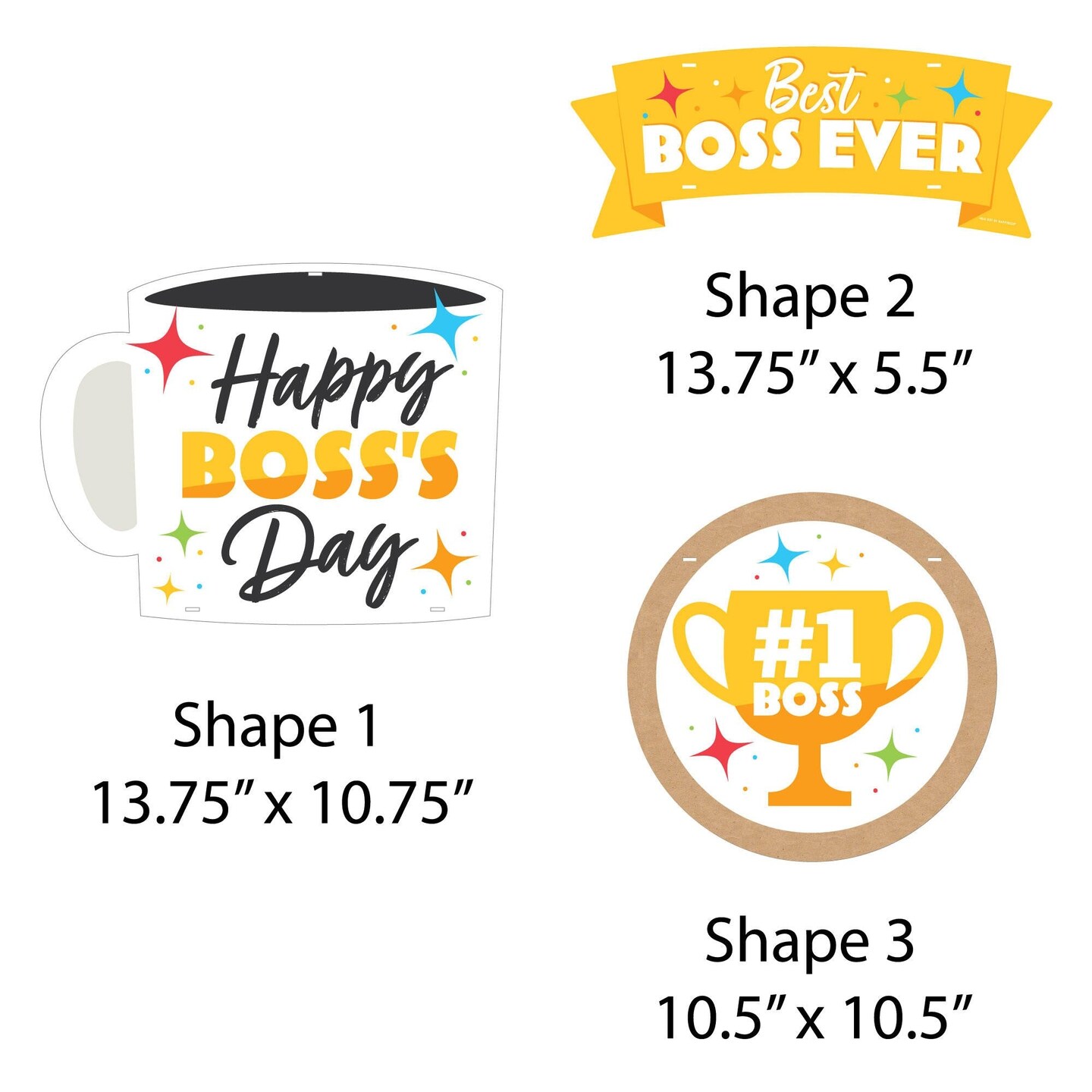 Big Dot of Happiness Happy Boss&#x27;s Day - Hanging Porch Best Boss Ever Outdoor Decorations - Front Door Decor - 3 Piece Sign