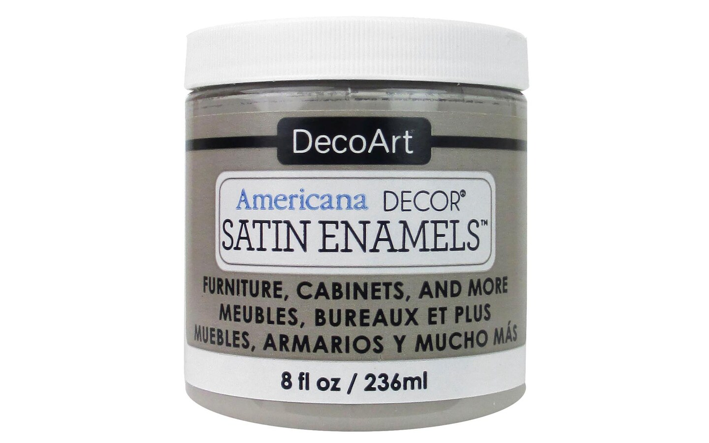 Decoart Americana Decor Satin Enamels 8oz GreyTaup