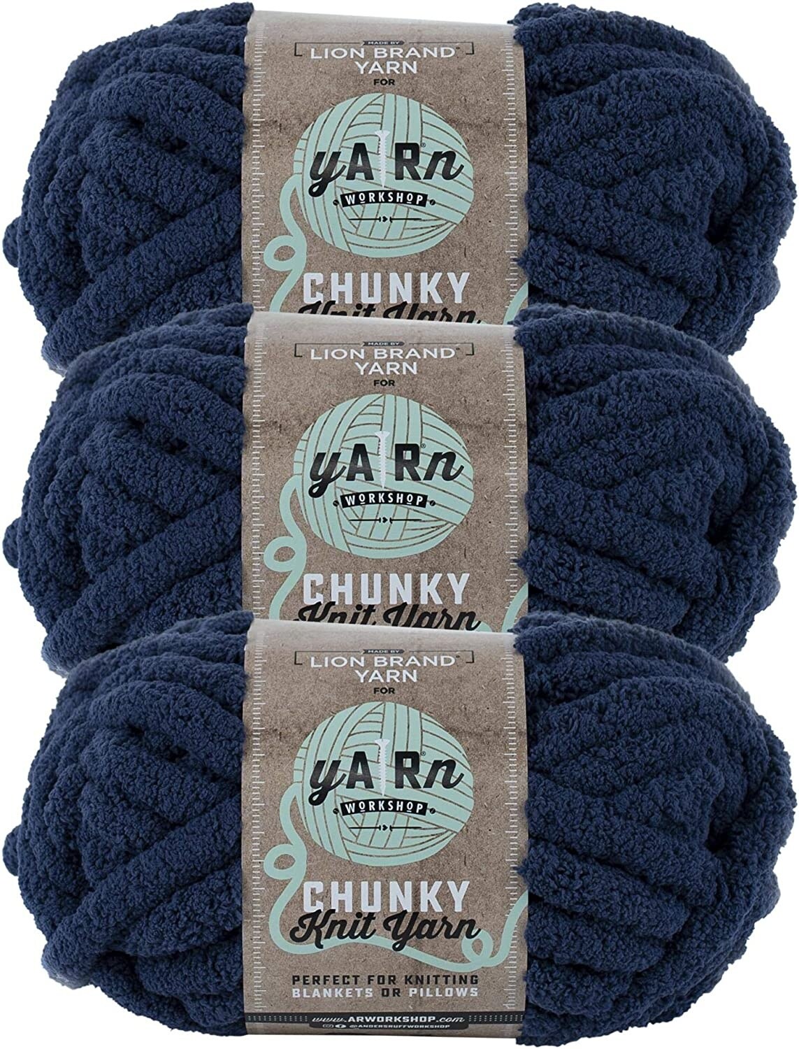 (Pack of 3) Lion Brand AR Workshop Chunky Knit Yarn-Dusk