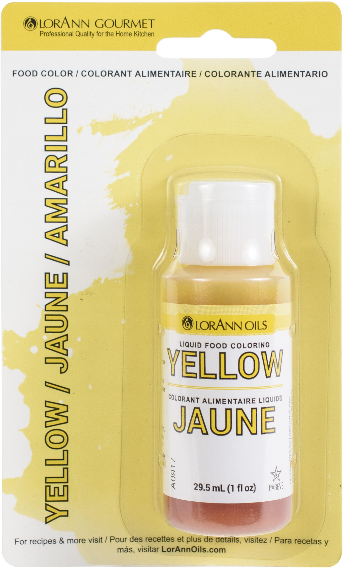 Lorann Liquid Food Color Yellow, 1 Ounce