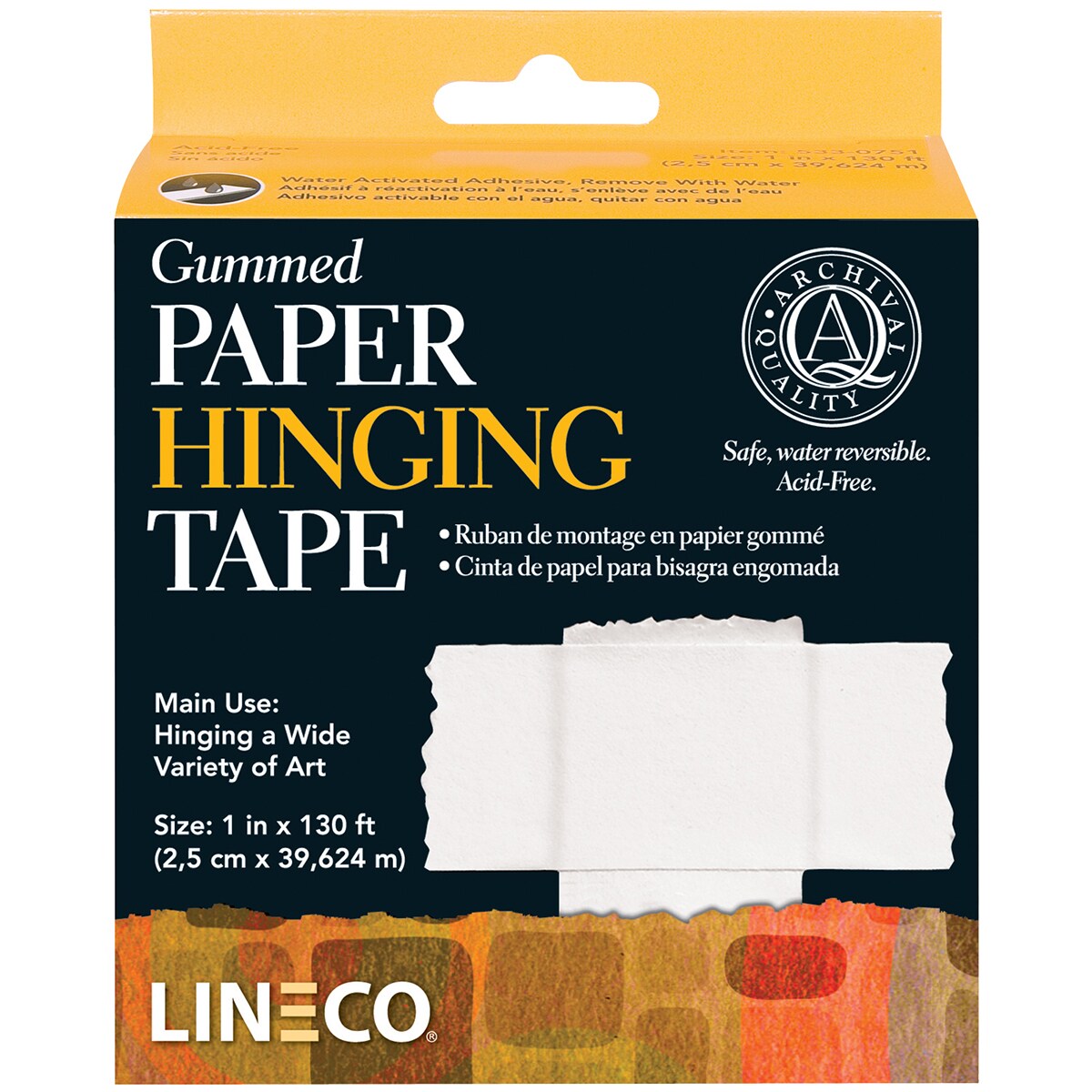 Lineco Gummed Paper Hinging Tape-1&#x22;X130&#x27;