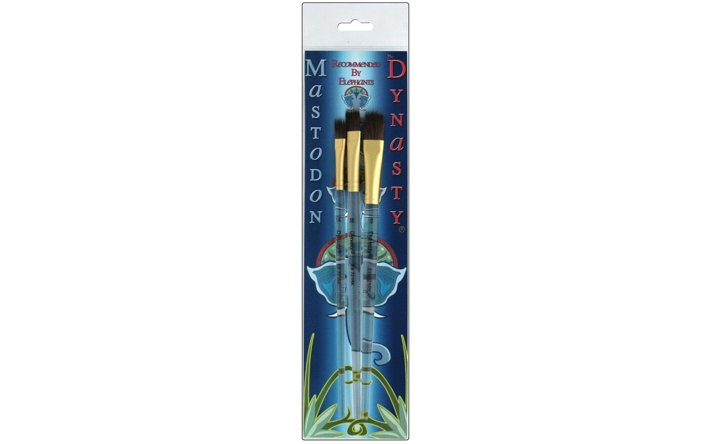 Dynasty Brush Set M Mastodon Rake/Tooth1/4,3/8,1/2