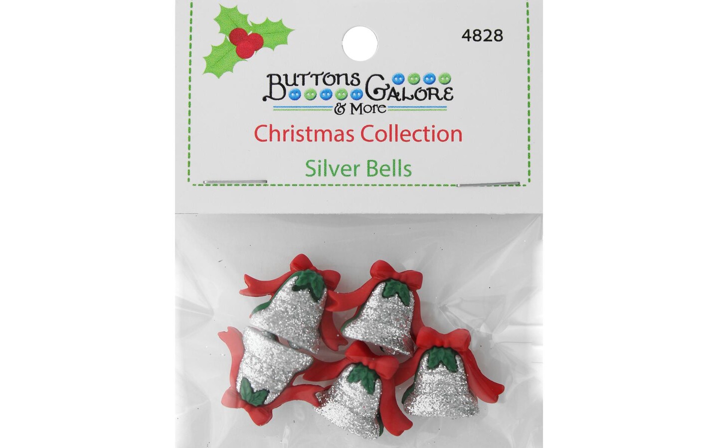 Buttons Galore Christmas Coll Silver Bells