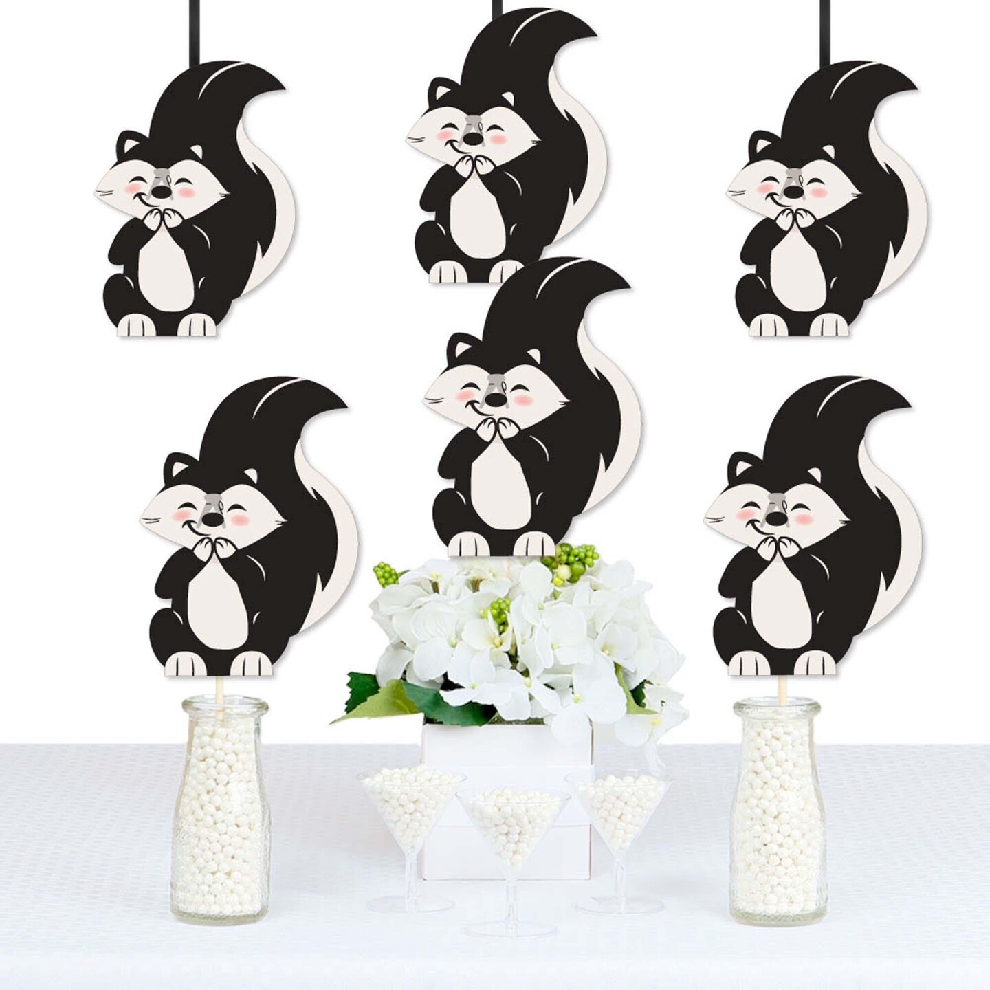 Big Dot of Happiness Little Stinker - Decorations DIY Woodland Skunk Baby Shower or Birthday Party Essentials - Set of 20