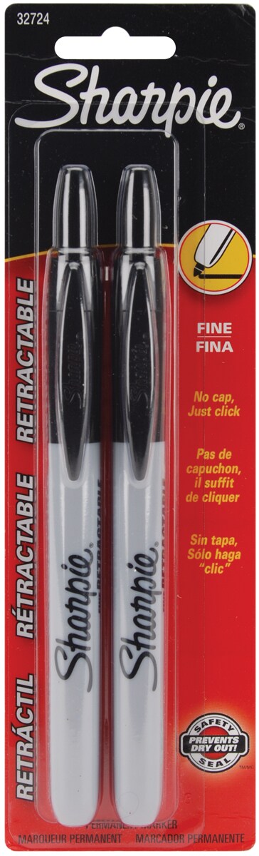 Sharpie Retractable Marker, Fine Point, Black