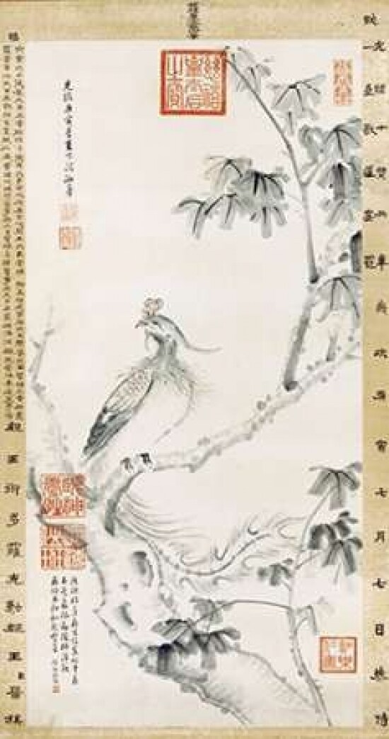 A Phoenix Standing On a Chinese Parasol Tree Poster Print by Cixi - Item # VARPDX264729