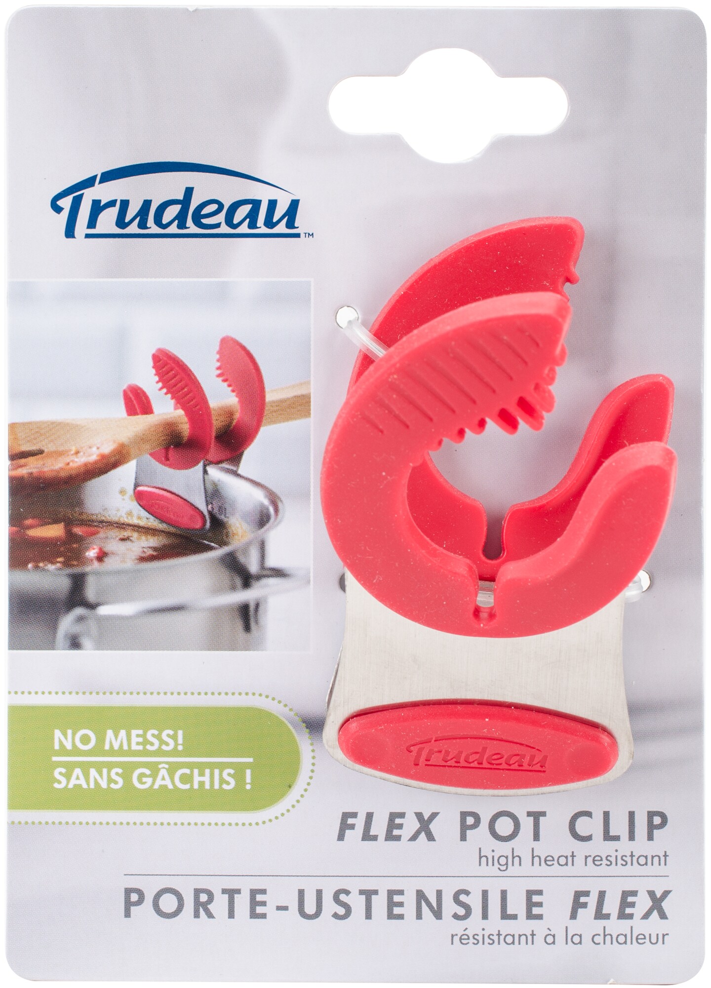 Trudeau Stainless Steel Flex Pot Clip-Red