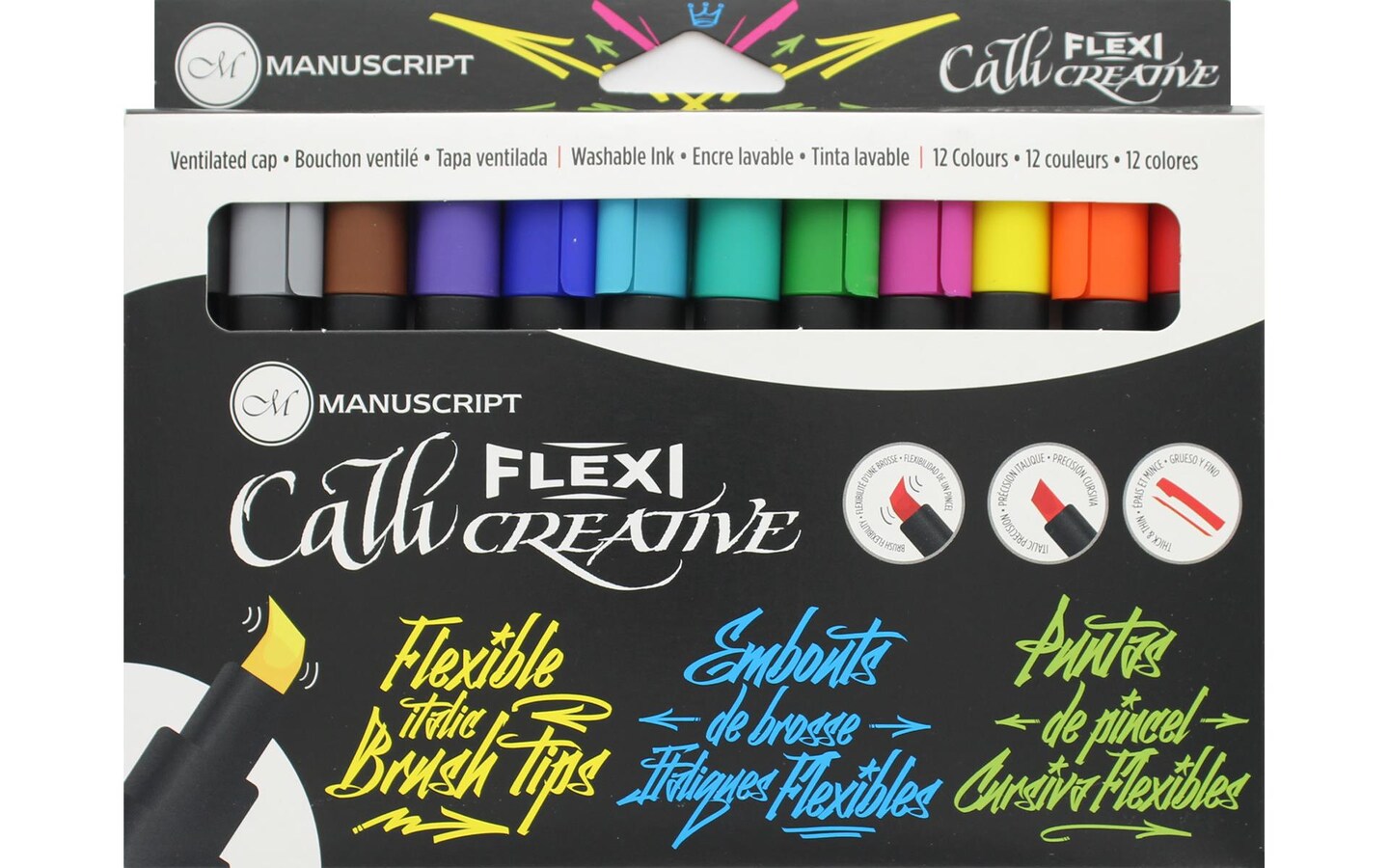 Manuscript Callicreative Marker Flexi Tip 12pc