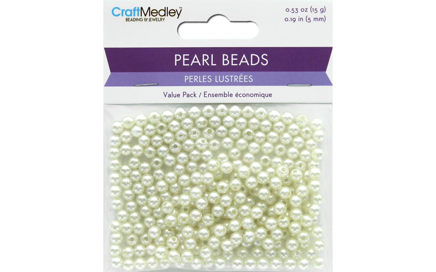Multicraft Pearl Bead 5mm Ivory 265pc Michaels