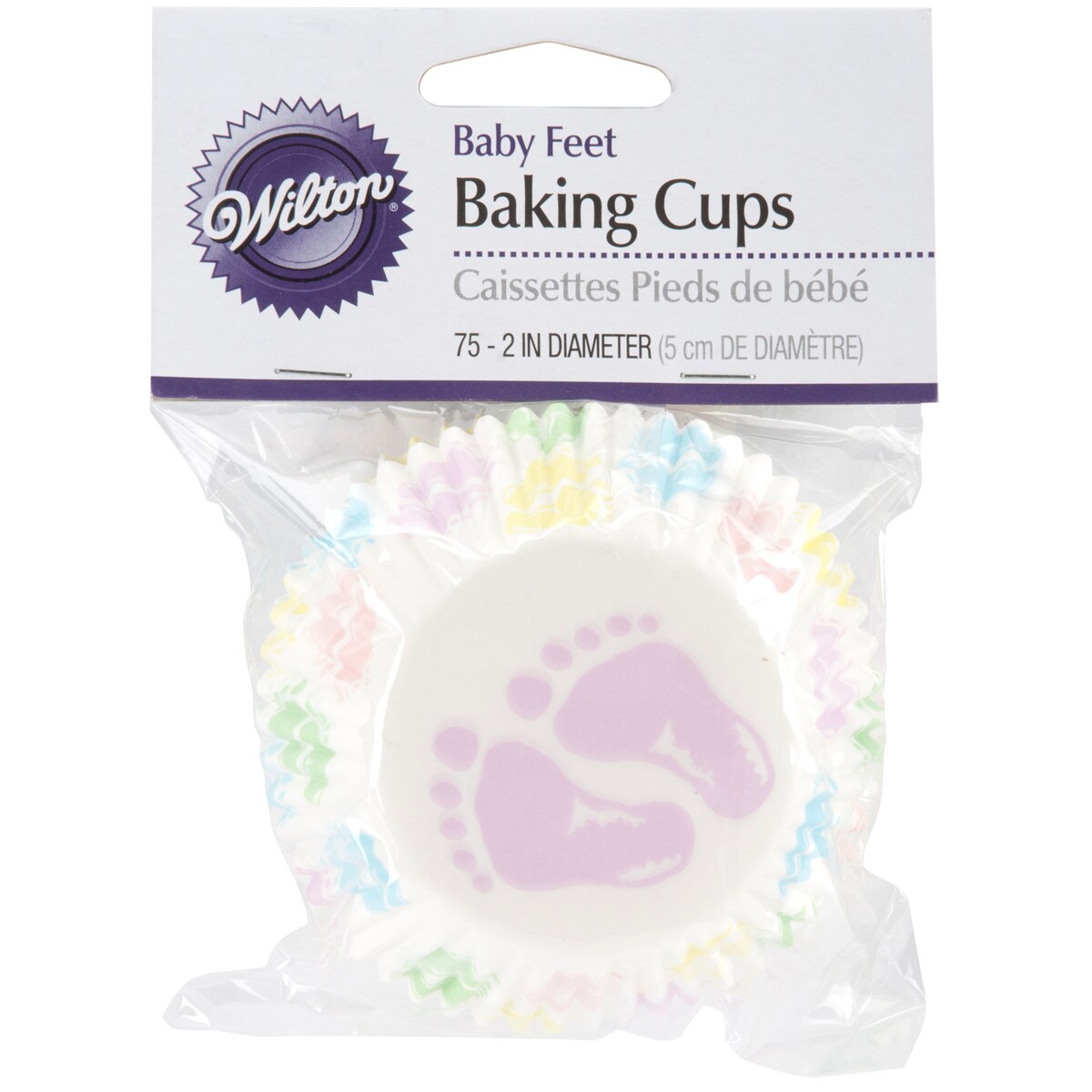 Wilton Standard Baking Cups 75/Pkg-Baby Feet