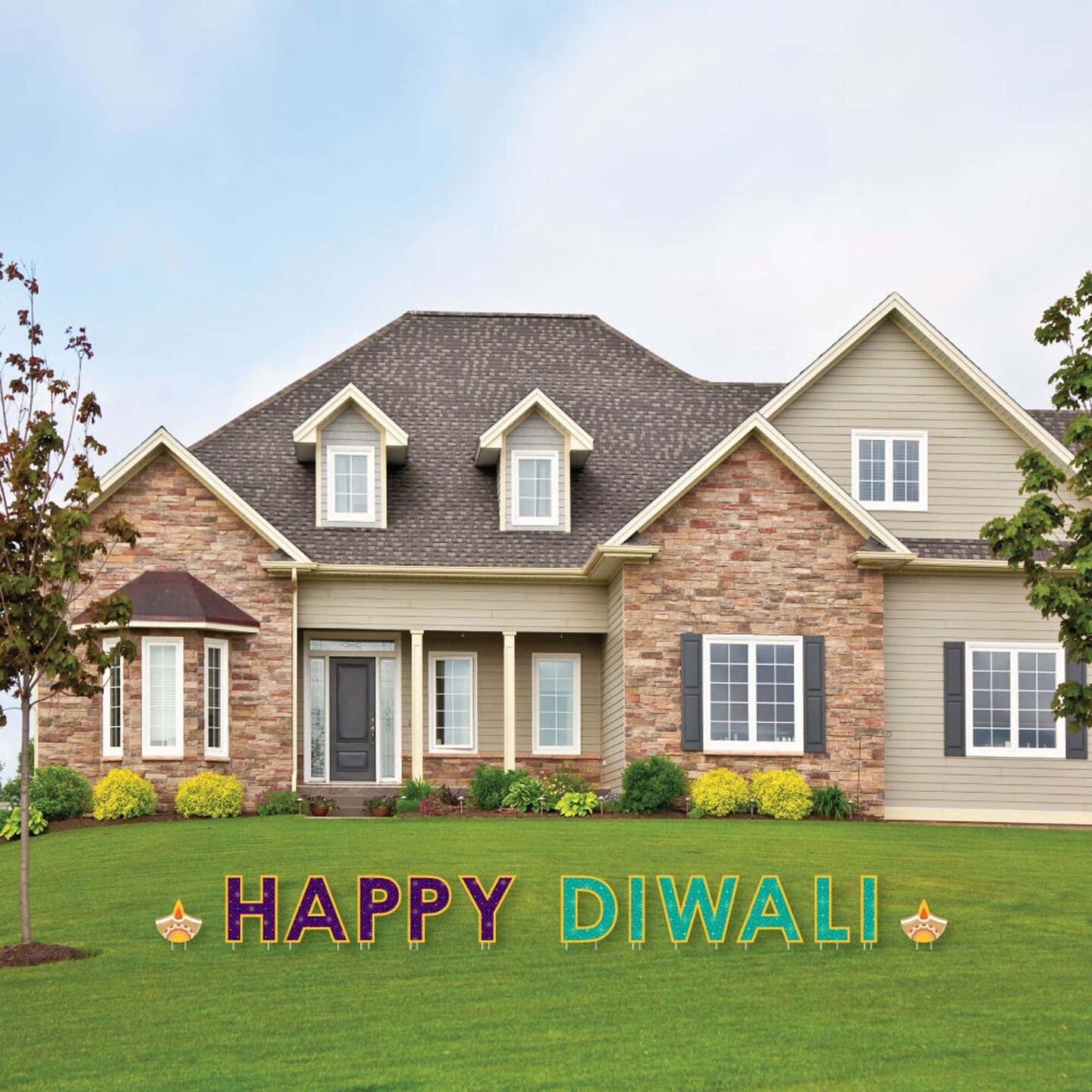 Big Dot of Happiness Happy Diwali - Yard Sign Outdoor Lawn Decorations - Festival of Lights Party Yard Signs - Happy Diwali