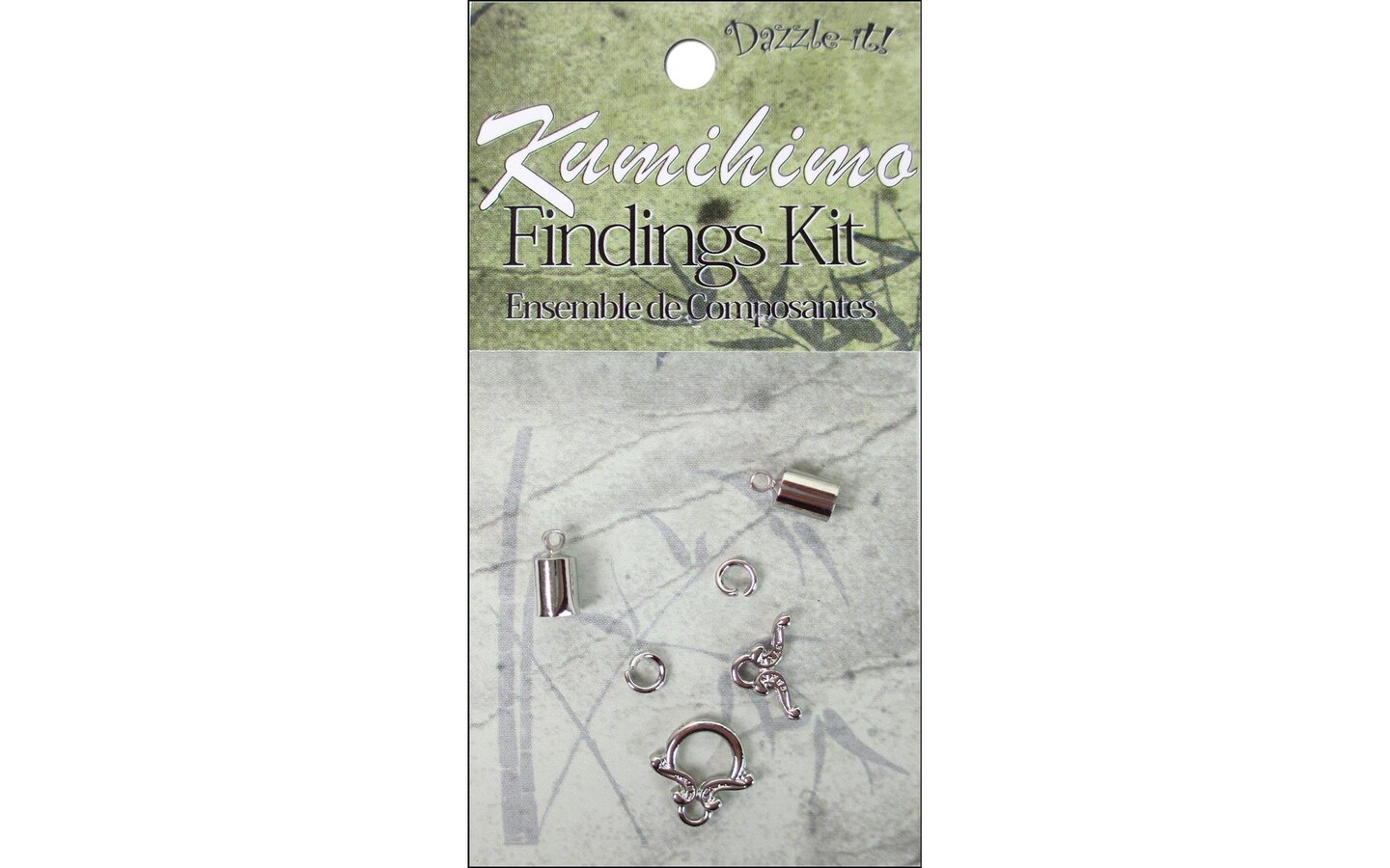 Dazzle It Kumihimo Finding Kit 5mm Silver