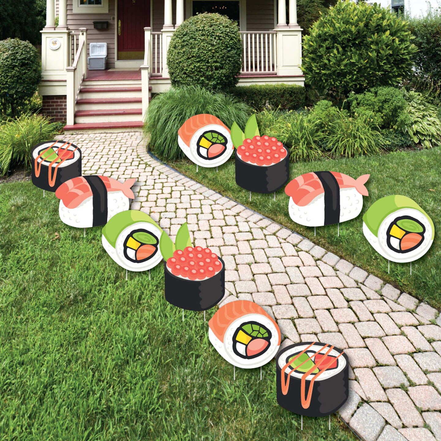 Big Dot of Happiness Let's Roll Sushi Lawn Decorations Outdoor