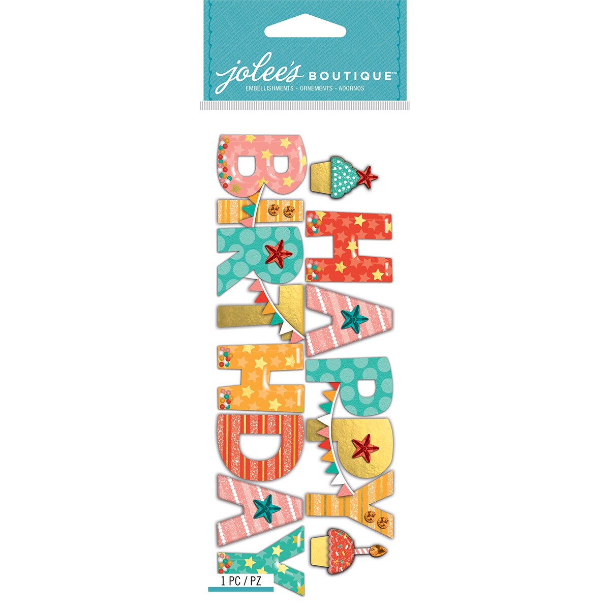 Jolee&#x27;s Boutique Dimensional Stickers-Happy Birthday