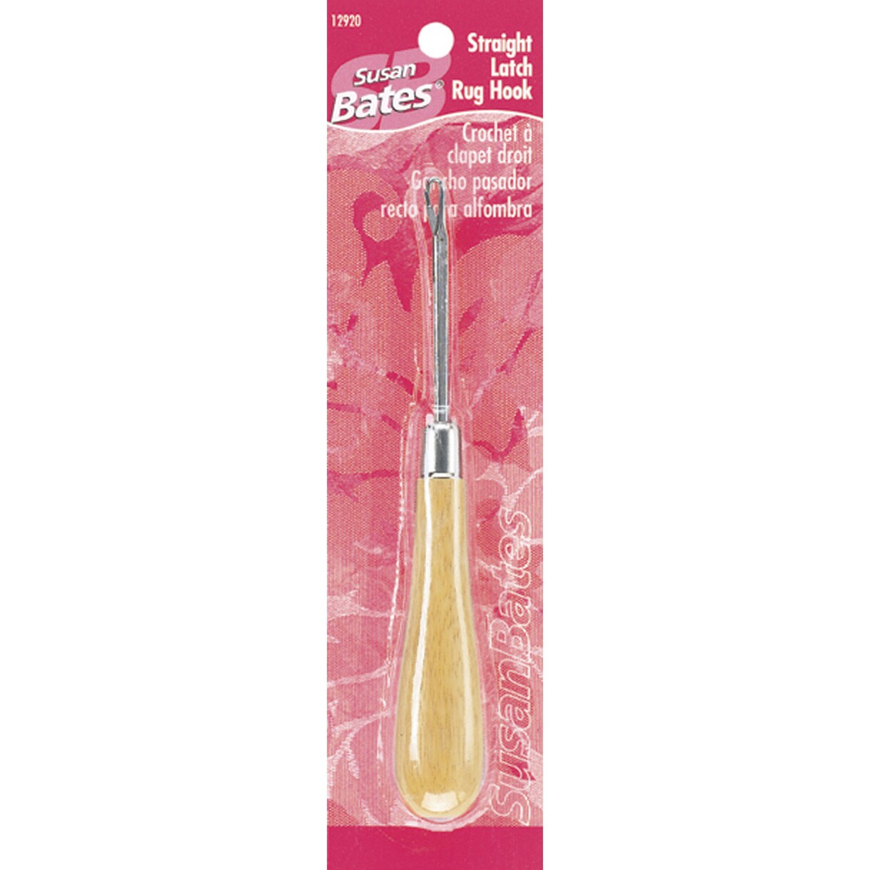 Susan Bates Straight Latch Hook 6.25&#x22;-Wood Handle