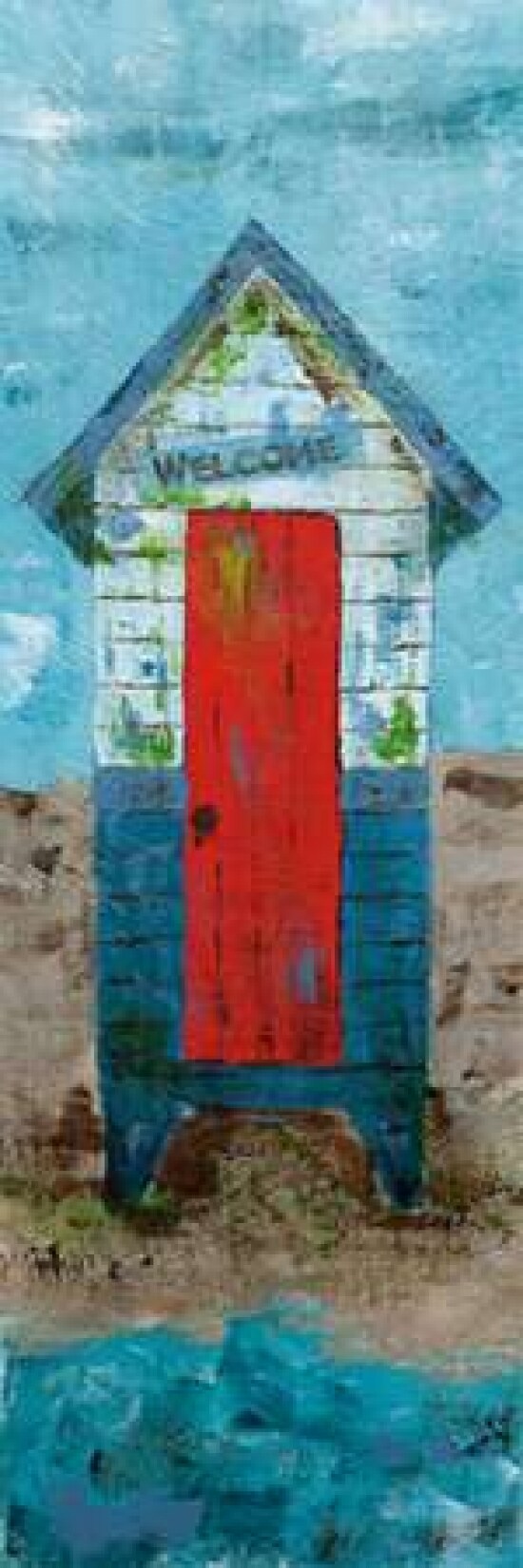 Beach Hut Poster Print by Katrina Craven - Item # VARPDX14997