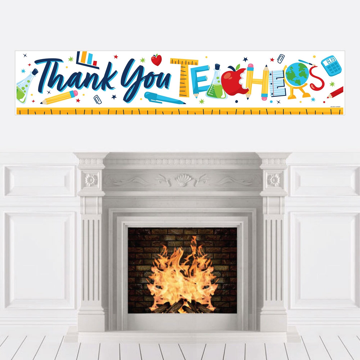 Big Dot of Happiness Thank You Teachers - Teacher Appreciation Decorations Party Banner