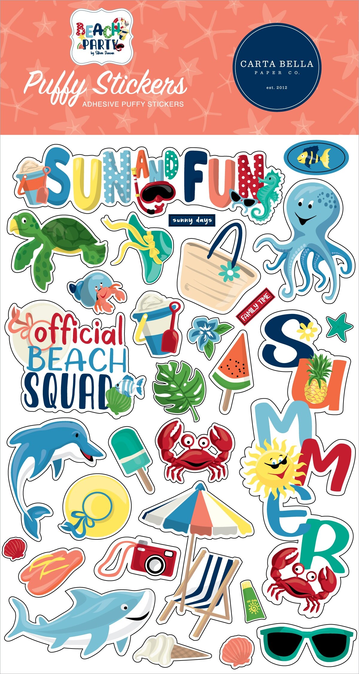 Beach Party Puffy Stickers Michaels 5063
