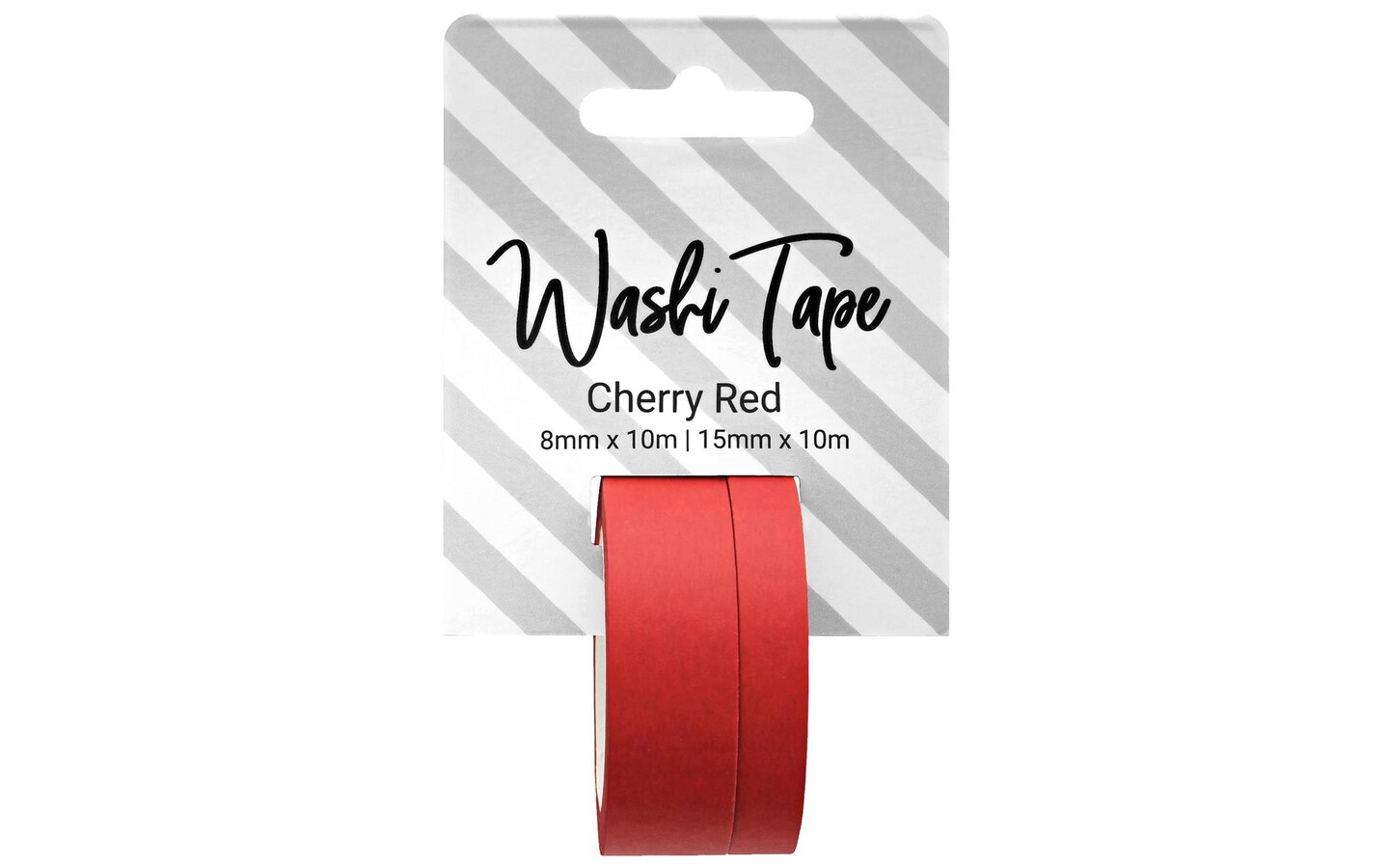 Washi Tape 8 &#x26; 15mm x 10m Solid Cherry Red