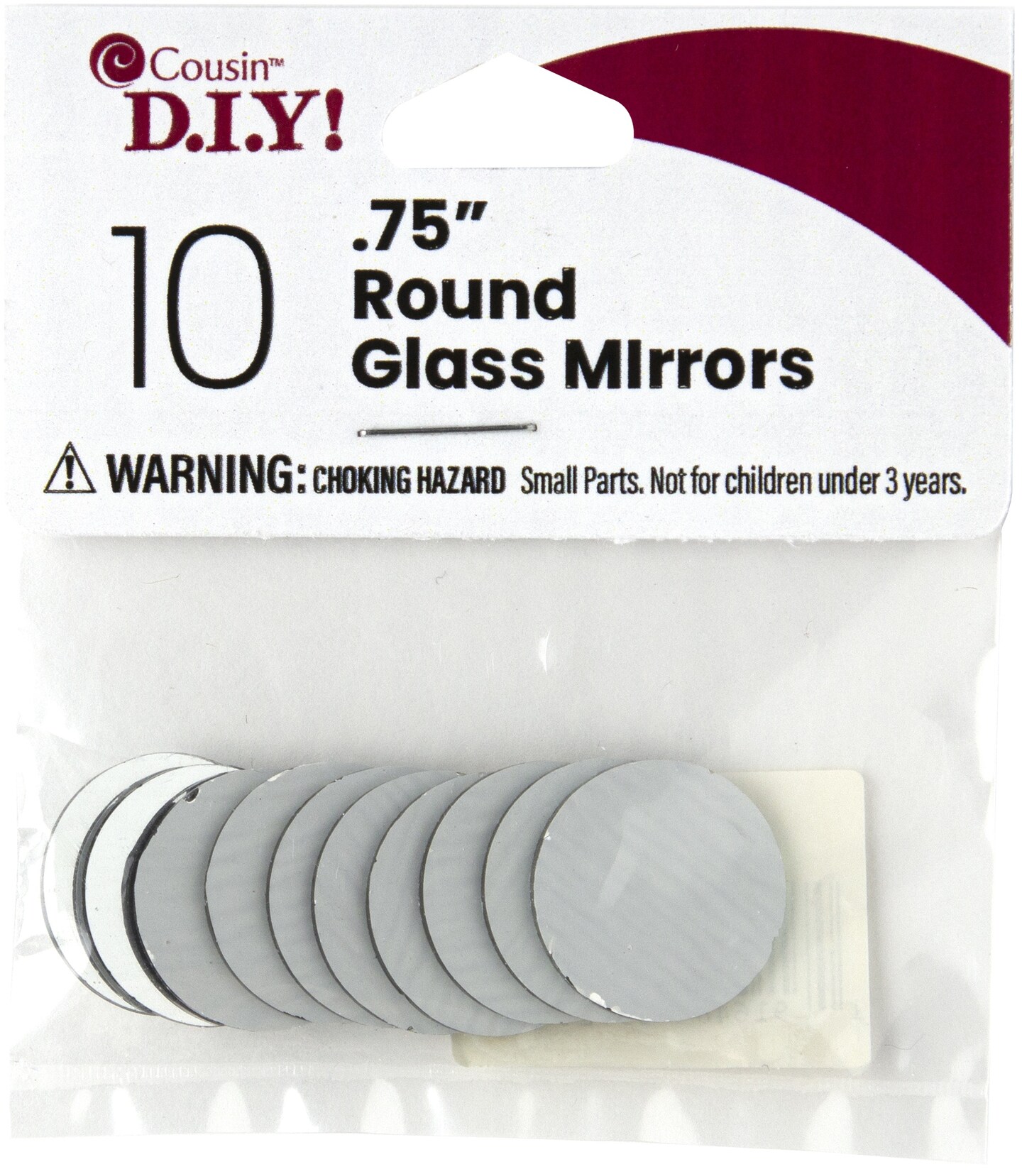 CousinDIY Round Glass Mirrors 10/Pkg-0.75&#x22;
