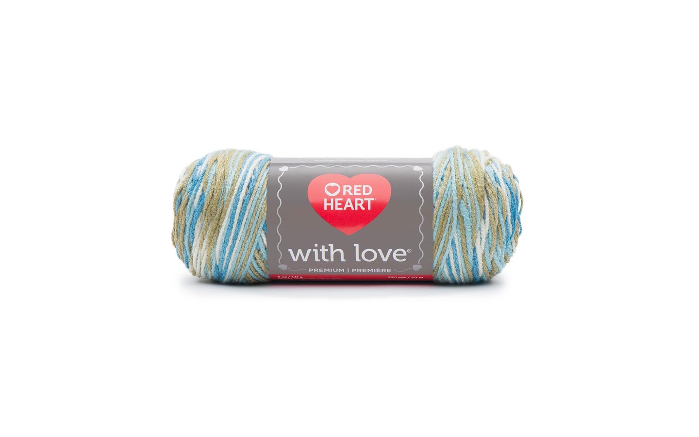 C&#x26;C Red Heart With Love Yarn 5oz 230yd Beachy