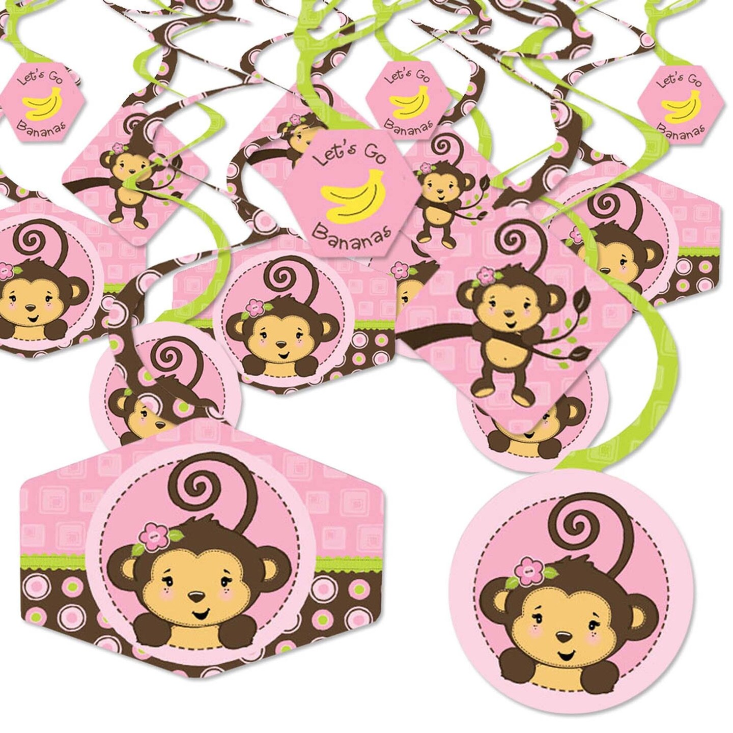 Girl monkey online baby shower decorations