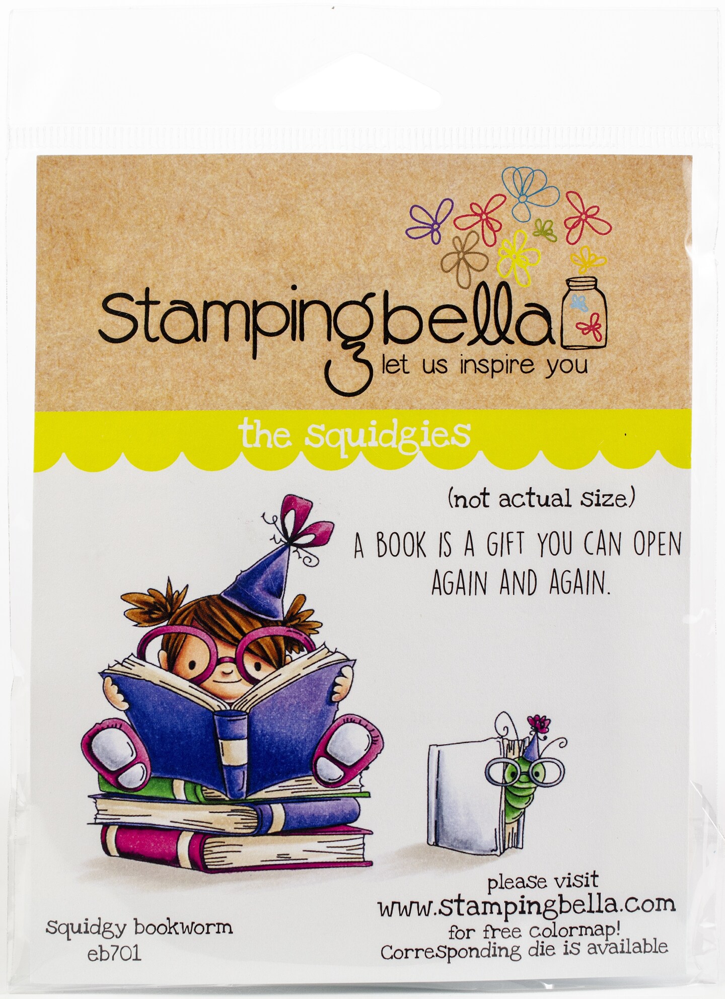 Stamping Bella Cling Stamps-Bookworm Squidgy | Michaels