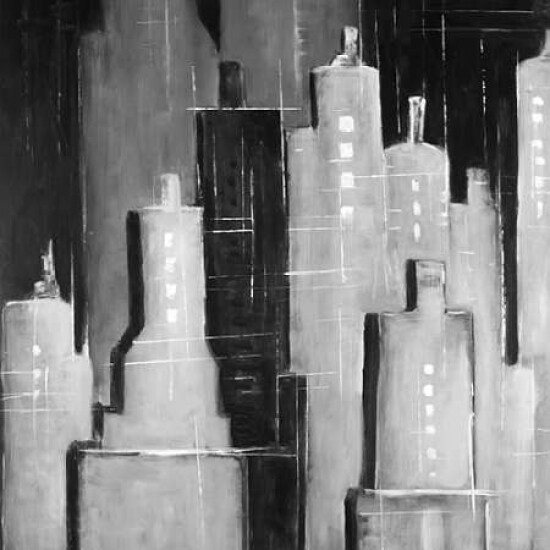 Abstract Cityscape Black and White Poster Print by Atelier B Art Studio - Item # VARPDXBEGCIT302